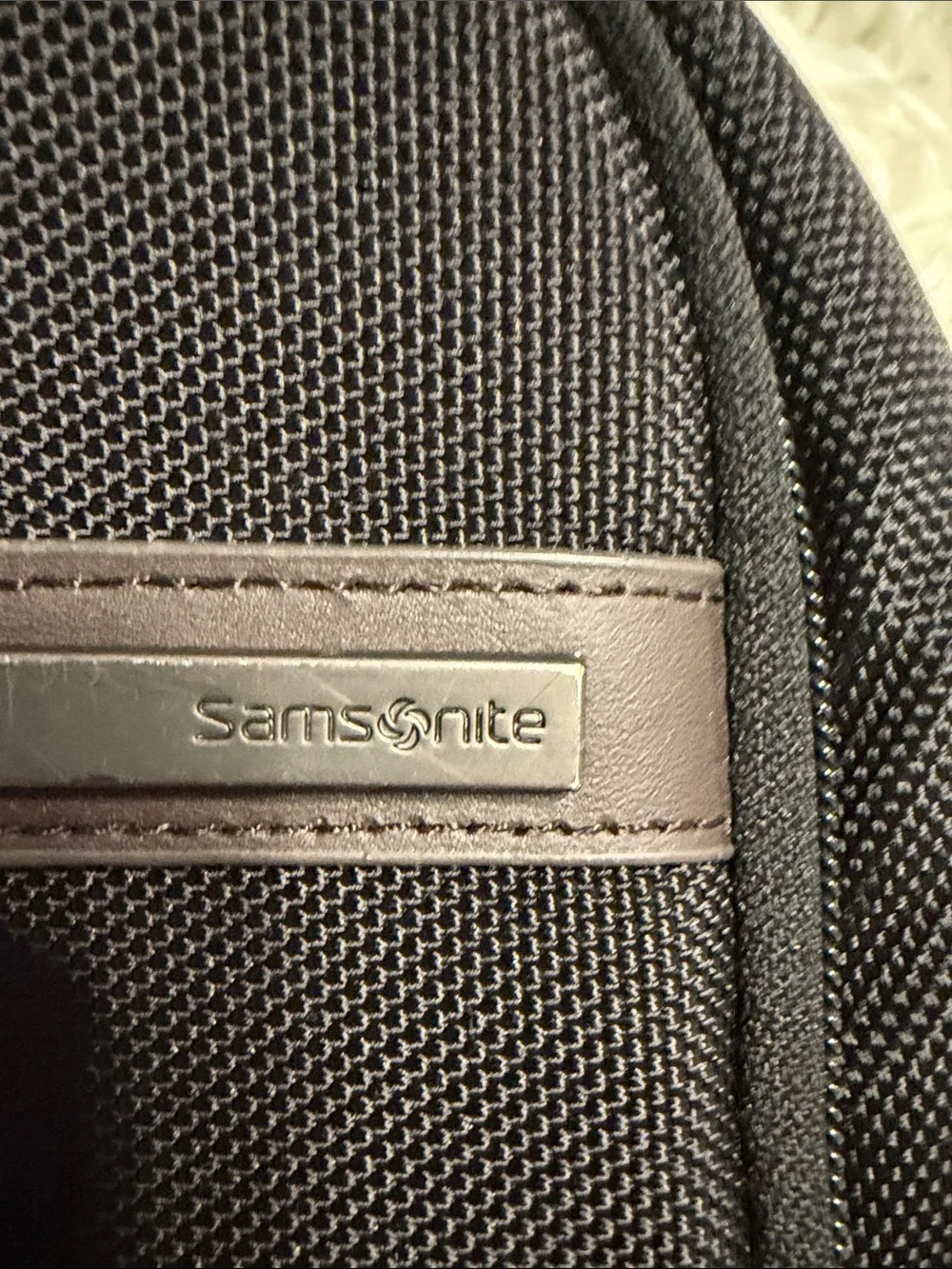Samsonite Black Backpack with Brown Trim excellent condition see all photos